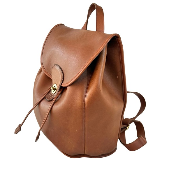 Vintage Coach Large Weekender Backpack Rucksack 9943 British Tan - Picture 3 of 10